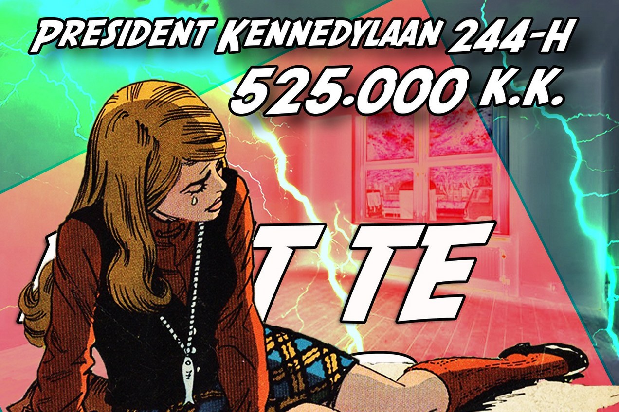 Affiche Kimbel Bouwman vor flitactie 217 van actiegroep Niet Te Koop
