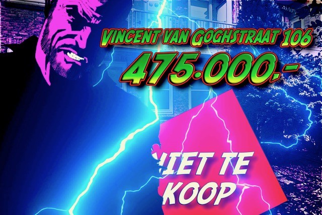 Affiche Niet Te Koop actie 233 Vincent van Goghstraat.