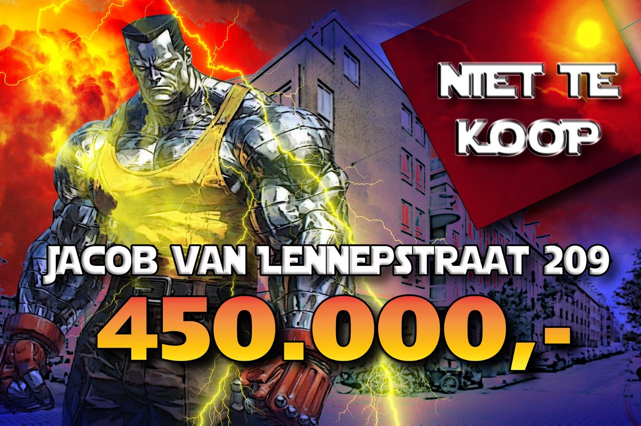 Affiche voor Niet Te Koop actie 232. Stop de (uit)verkoop van sociale huurwoningen!