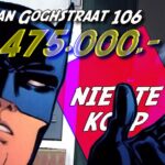 Badman en stadgenootman (rechts op de foto, bezig de activiste te fotograferen). Affiche voor NietTeKoop flitsactie 233. Affiche door Kimbel