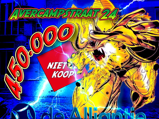 Ex Nihilo (Uit Het Niets) beschikt over de kracht en technologie om de omgeving van hele planeten te transformeren, hetzij rechtstreeks, hetzij via organische ‘oorsprongsbommen’ die gemeenschappelijke virussen bevatten die zijn geprogrammeerd om genetische codes binnen een straal van tien mijl te herprogrammeren. Waarom zou je dan nog doorgaan met de verkoop van iets dat niet te koop is? Affiche Kimbel Bouwman voor Niet Te Koop flitsactie 235.